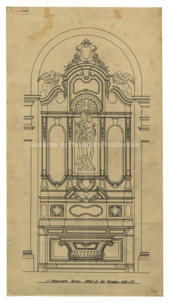  Bartolomeo Gallo, disegno dell\'altare per San Giuseppe, 1927-1944. 