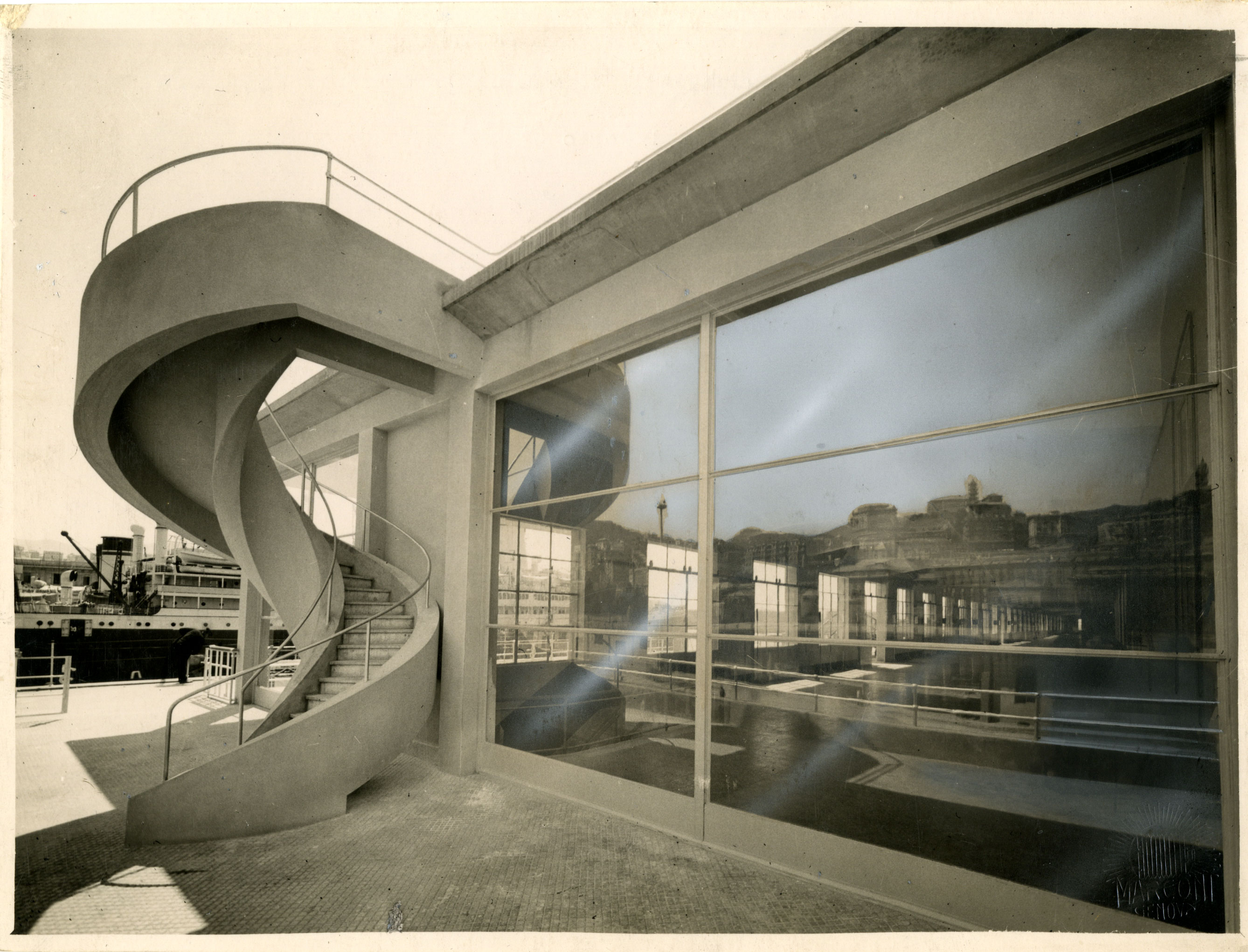 Studio Marconi, Stazione marittima Andrea Doria a Genova (architetto L. Vietti), 1932 ca., Mart, Archivio del '900, Fondo Figini-Pollini