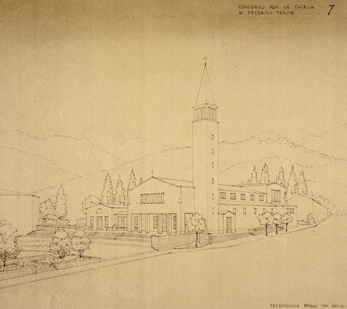 Recoaro Terme (VI), Chiesa parrocchiale di S. Antonio Abate, Ferdinando Poggi, 1949